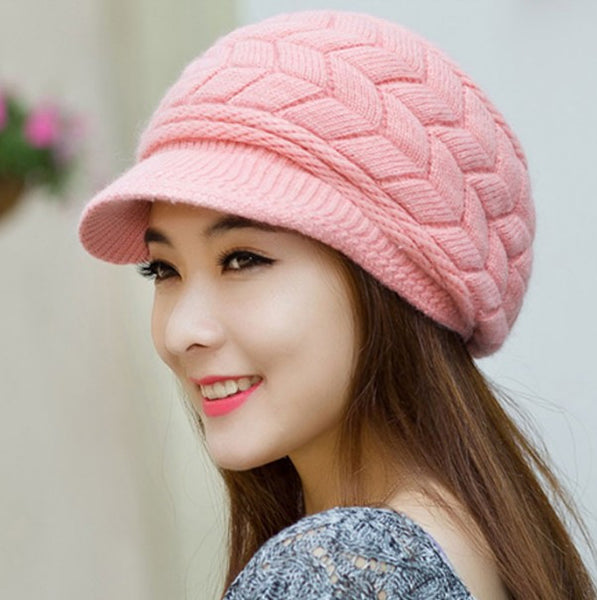 Beanies Knitted Hats Rabbit Fur Cap